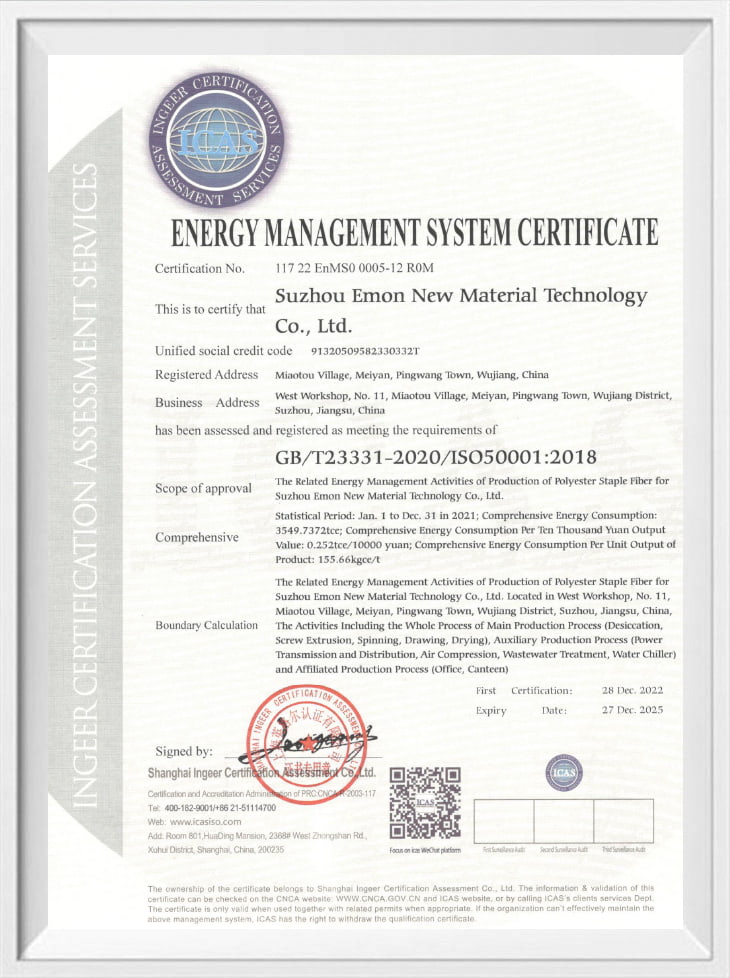 Certyfikat systemu zarządzania energią